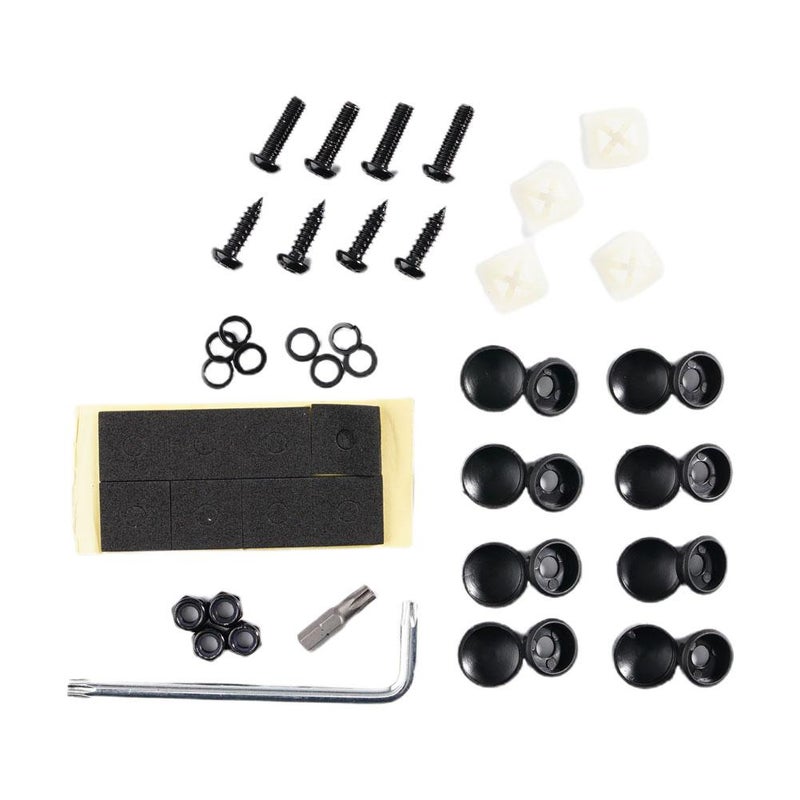 Anti-theft license plate screw kit, US standard license plate screw accessories, stainless steel screws and tools, complete set, cross-border in stock.